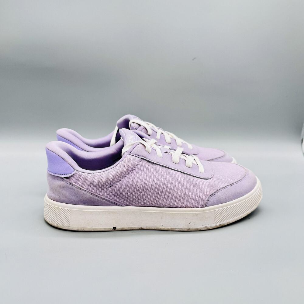 Kizik Shoes Kids Girls 6 Purple Canvas Lace Up Low Top Athletic Sneakers Casual